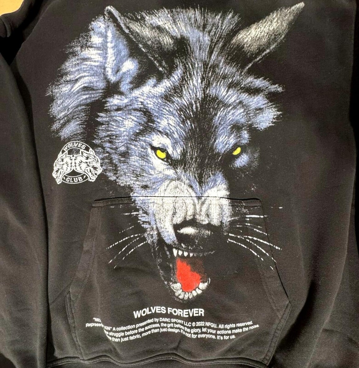 Darc Sport Wolves Club Black Hoodie--Low Number Run | eBay