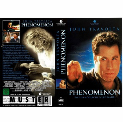 Phenomenon - John Travolta - VHS-Einleger A4 - ohne Cassette/Hülle
