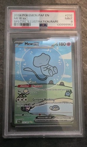 2024 POKEMON PAF EN-PALDEAN FATES SPECIAL ILLUSTRATION RARE #232 MEW EX PSA 9