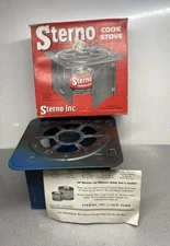 Vintage Sterno Folding Cook Camping Hiking Stove 