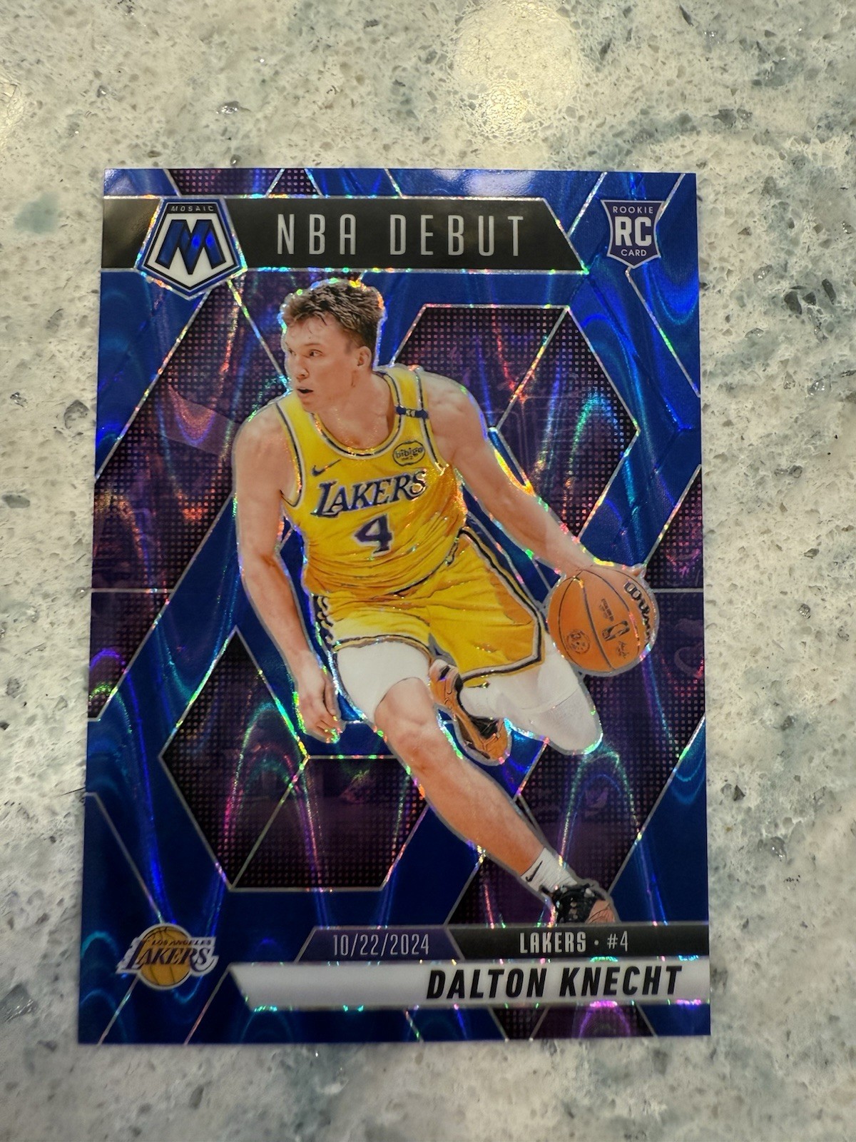 2024-25 Panini Mosaic - NBA Debut Dalton Knecht #264 Blue Mosaic Prizm /199 (RC)