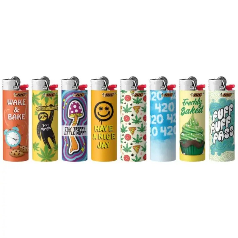 10x Bic Lighter Cloud 9 Series Design Maxi Fresh New Colorful Regular 10ct