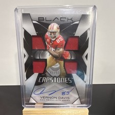 2025 Panini Black Capstones Vernon Davis Auto Patch 45/50 49ers