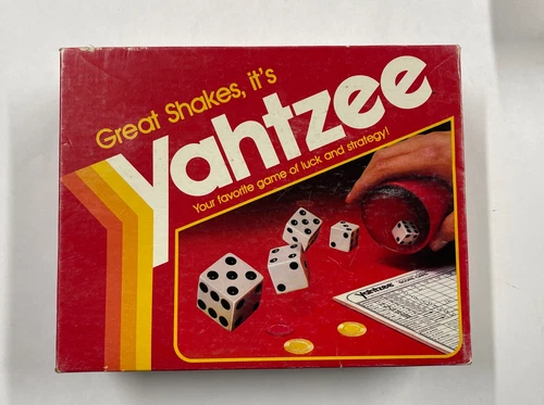 Vintage 1982 Yahtzee Milton Bradley  Board Game Set