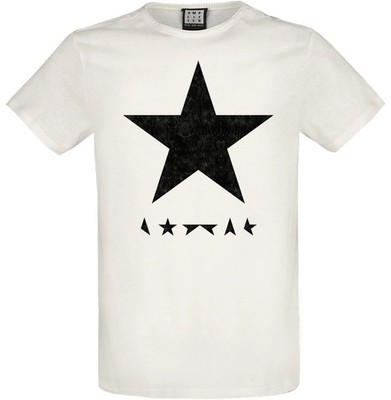 David Bowie T-Shirt Herren Amplified Collection - Black Star altweiß