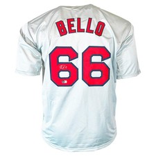 Brayan Bello Signed Boston Grey Baseball Jersey Silver Ink (Beckett)