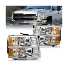 JSBOYAT Headlight Assembly for 2007-2013 Chevy Silverado 1500 2500 3500