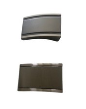 2 Plain Design Black Silver Belt Buckle