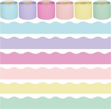 240 Ft Pastel Bulletin Board Borders Colorful Classroom Borders Scalloped