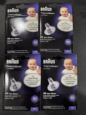 4 Pack!! Braun ZV-016 Replacement Thermoscan Lens Filters - 40 Pieces Each