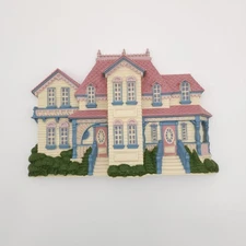 Vintage MCM Victorian House Wall Plaque Hanging Decor Burwood Products Made USA