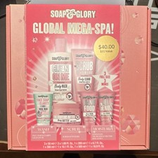Soap & Glory Global Mega-Spa Bath Set, Exfoliating, Mandarin Orange, 5pcs