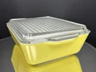 Vintage Pyrex Yellow Daisy 503 Refrigerator Fridgie Dish w/Ribbed 503C Lid