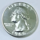 1960 PROOF WASHINGTON QUARTER - 90% SILVER - MINT STATE DETAILS #7869