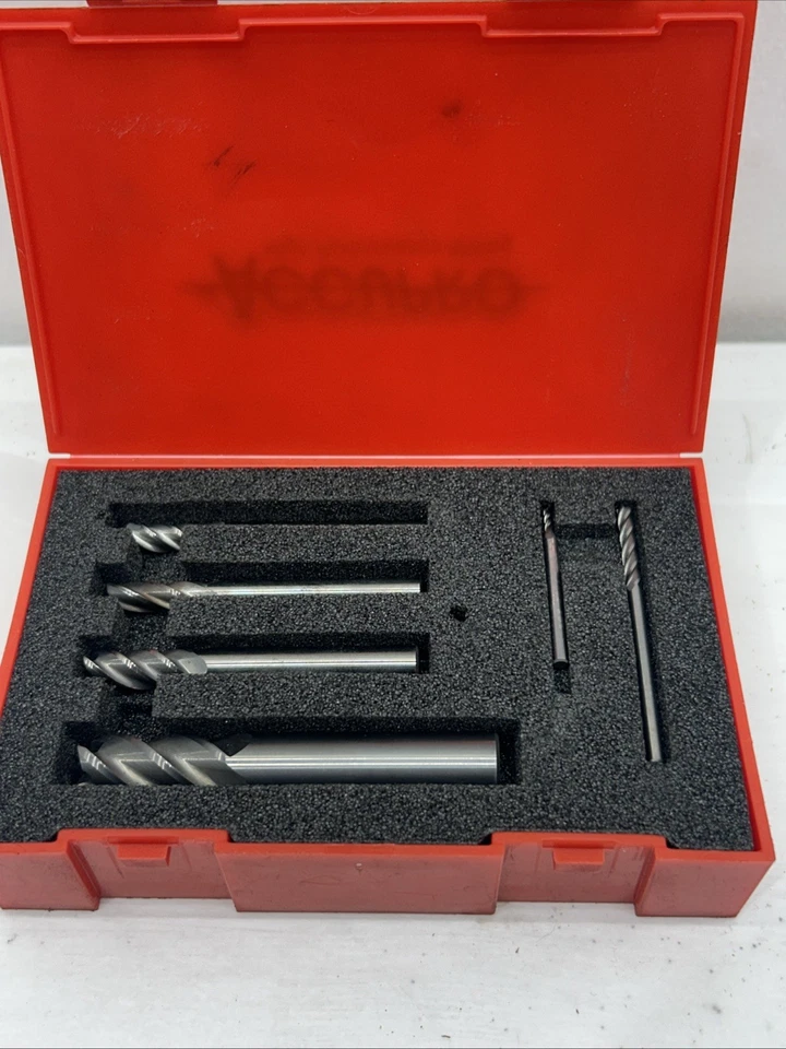 Accupro 6件 端铣套装 4长笛1/8英寸-1/2英寸直径末端套装带盒 — 第 2/4 张图片