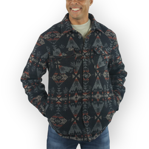XXL Jachs Wolle Sherpa Jacke JacShirt Hausarbeit Scheune Arbeit Azteken Taschen kostenloser Versand NEU - Bild 3 von 21