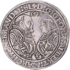 [#340680] Coin, German States, BRANDENBURG-FRANCONIA, Georg and Albrecht II, Tha