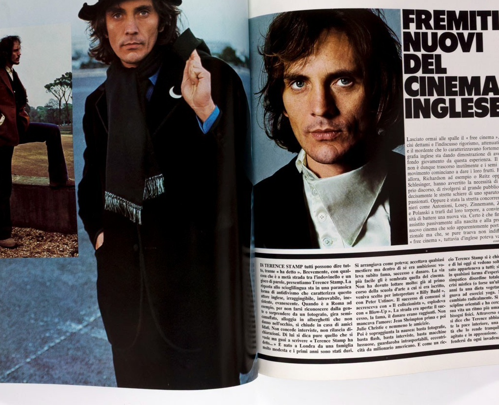 Terence Stamp ANDY WARHOL Tom Baker L'UOMO VOGUE May