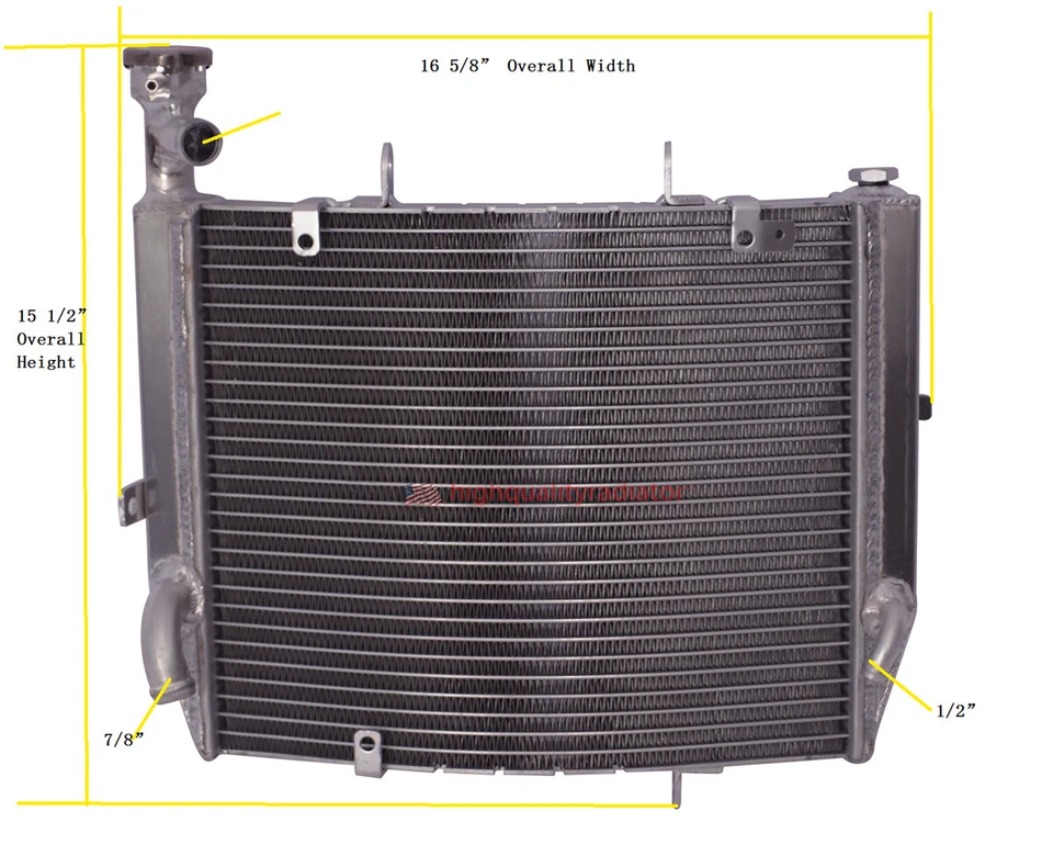 New All Aluminum Radiator For 2006-2012 Triumph Daytona 675 - Imagem 2 de 4