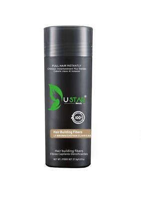 Ustar Light BROWN Hair Building Fibers One Bottle 0.97oz Free Shipping
