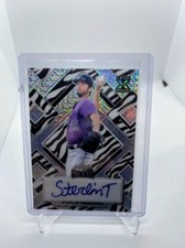 2022 Leaf Metal Zebra Crystals /5 Sterlin Thompson Auto RC Rockies Florida SSP
