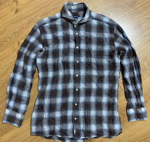 Suitsupply Linen Check Long Sleeve 