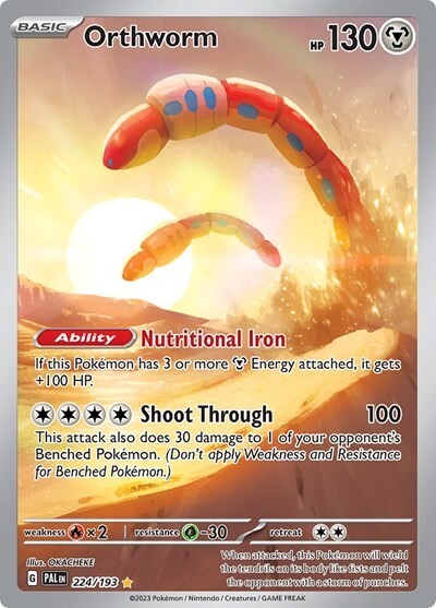 Pokémon TCG Orthworm Scarlet & Violet - Paldea Evolved 224/193 Holo Illustration