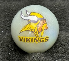 Vintage NFL Football Logo White Marble - Minnesota Vikings - .99" Shooter