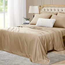 1000 TC Pure EgyptianCotton Beige Solid All US Size Best Exclusive Bedding Items