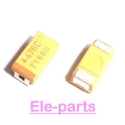 20 PCS 47UF 16V C 6032-28 SMD Tantalum capacitor 476C SMT 16v/47uF Chip