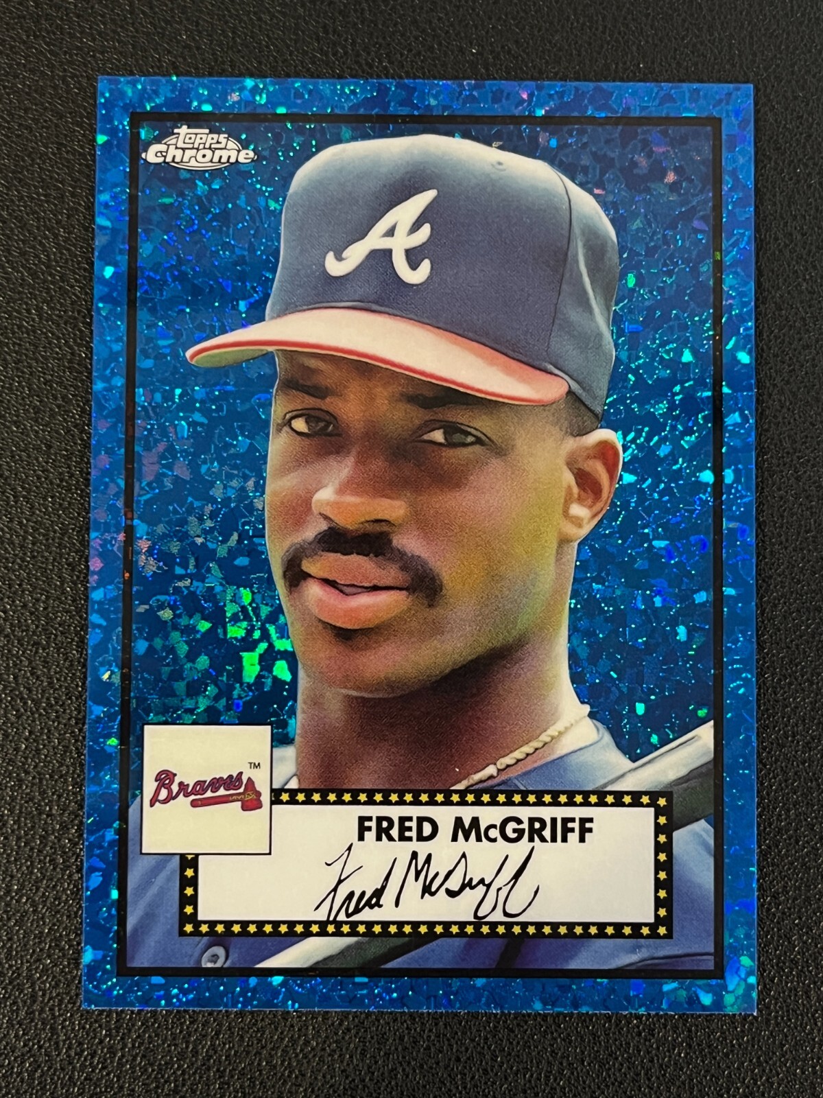 Fred McGriff 2021 Topps Chrome Platinum Anniversary Blue Mini Diamond /199
