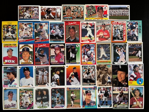 CARLTON FISK - Huge 41-card lot! WHITE SOX! HOF! Topps Donruss Fleer UD No DUPES