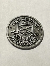 Vintage Rare St. Andrews Old Course 1" Coin Style Golf Marker - Fife, Scotland