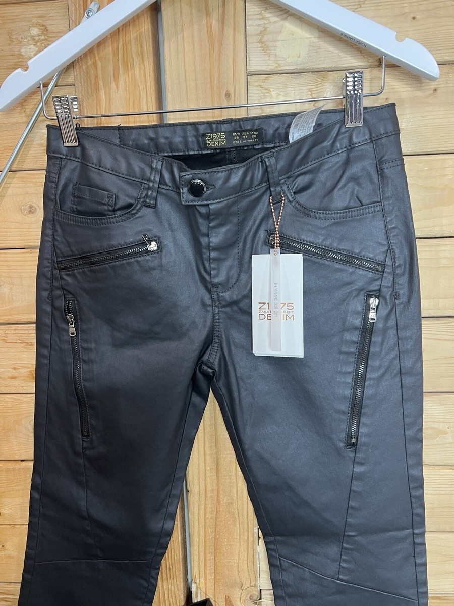 ZARA レディース ZARA NEW WOMAN Z1975 RIPPED HIGH WAIST STRAIGHT LEG JEANS