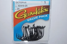gamakatsu octopus hooks size 1  25 per pack 02410-25 value pack