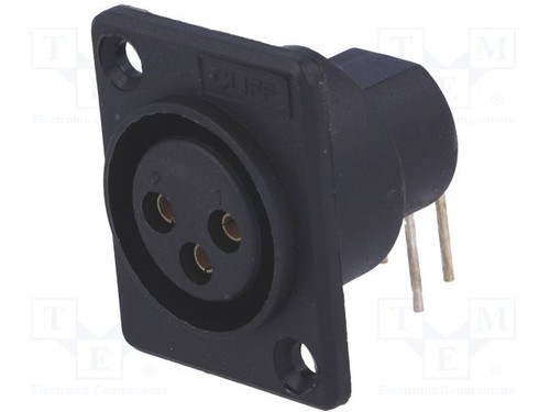 5 Stück XLR-Buchse rechter Winkel PC Befestigung Panelmontage Stecker Cliff CP30005 - Bild 2 von 3