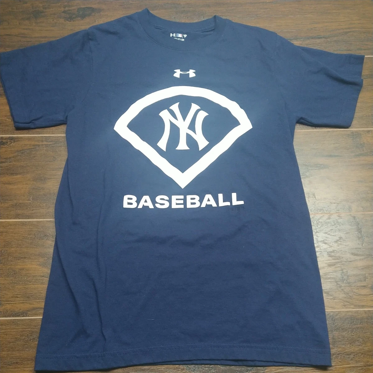 Mens Sz S Under Armour New York Yankees Blue Baseball Graphic T Shirt  Fanatics