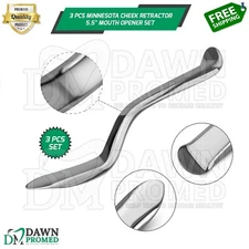 3 Pcs Minnesota Cheek Retractor 5.5" Mouth Opener Dental Examination Instruments