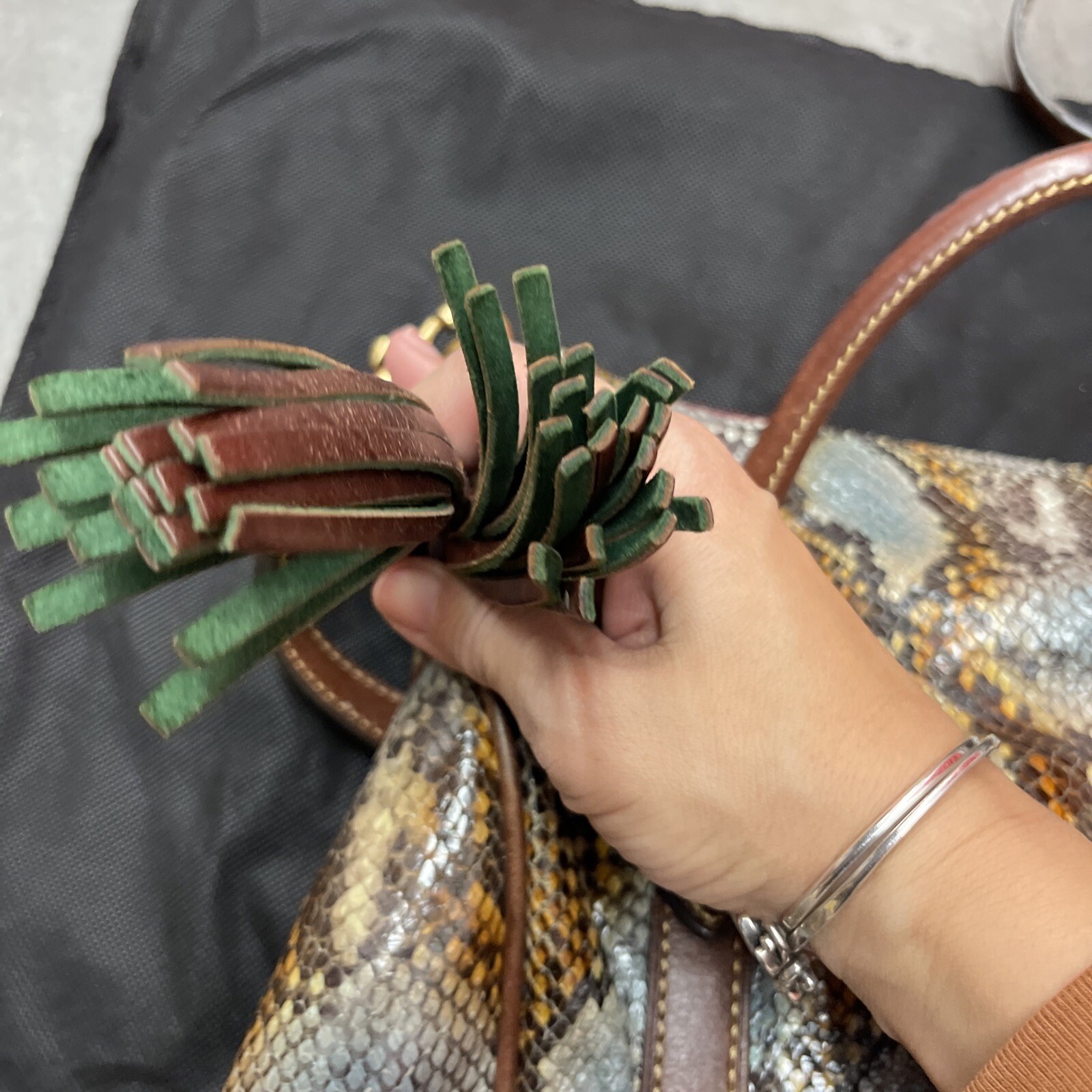 Dooney & Bourke Medium Python Satchel - image 7