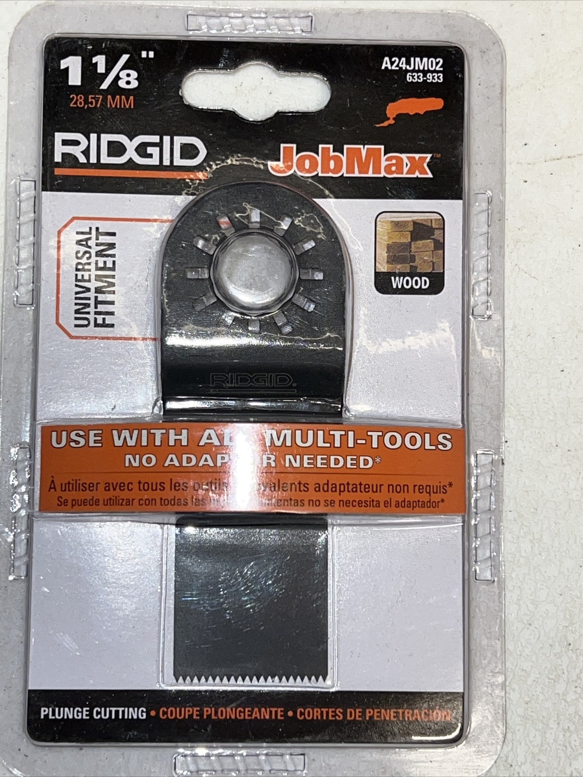 Ridgid JobMax 1-1/8 in. Wood Plunge Cut Blade