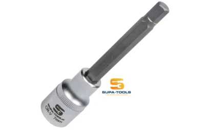 7mm Innensechskant 6-Kant Stecknuss 100mm Nuss Inbus Steckschlüssel SUPA-TOOLS