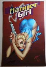 Danger Girl Smoking Gun Print Signed By J Scott Campbell 11X17 W/coa