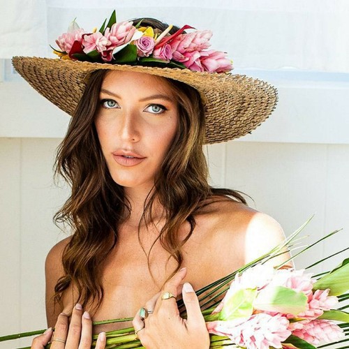 Straw Hat Beach Summer Visor Sun Hat - Picture 5 of 12