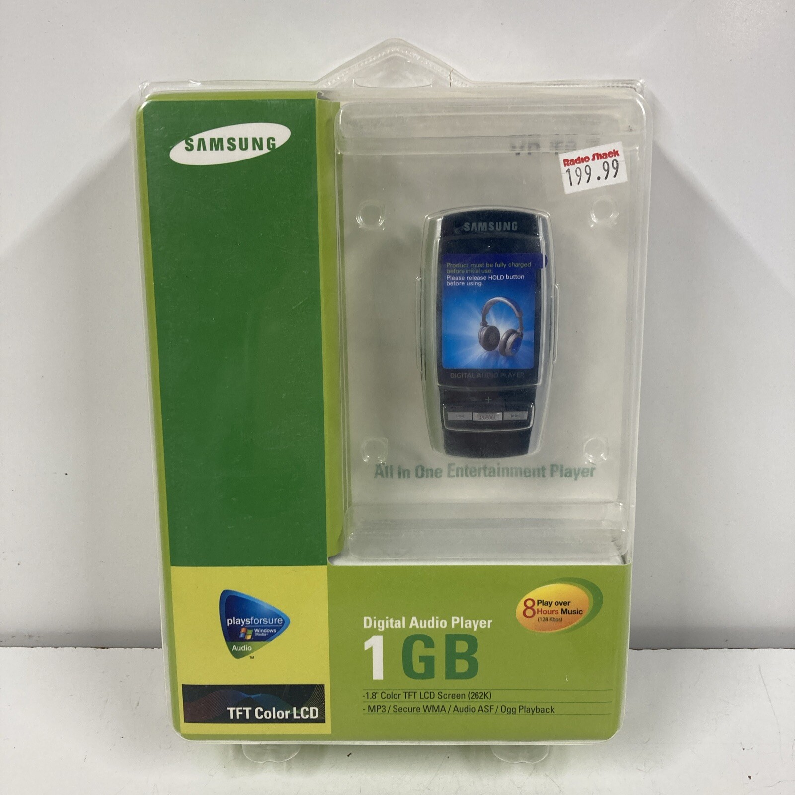 SAMSUNG 1 GB Digital Audio Player Model YPT8 Z MP3 Music Media LCD