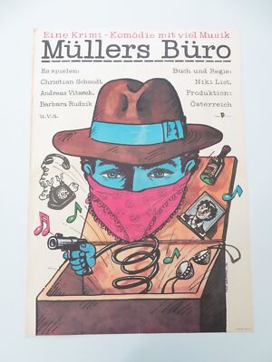 MULLERS BURO GERMAN A1 ROLLED POSTER CHRISTIAN SCHMIDT ANDREAS VITASEK 1988