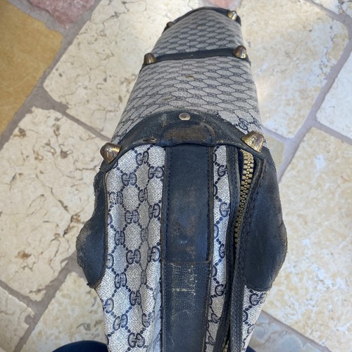 SELTENER VINTAGE GUCCI Marine Koffer mit roten Streifen 77x50 ca. - Bild 10 von 12