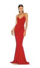 Norma KAMALI X Revolve Fishtail Gown Red Xs