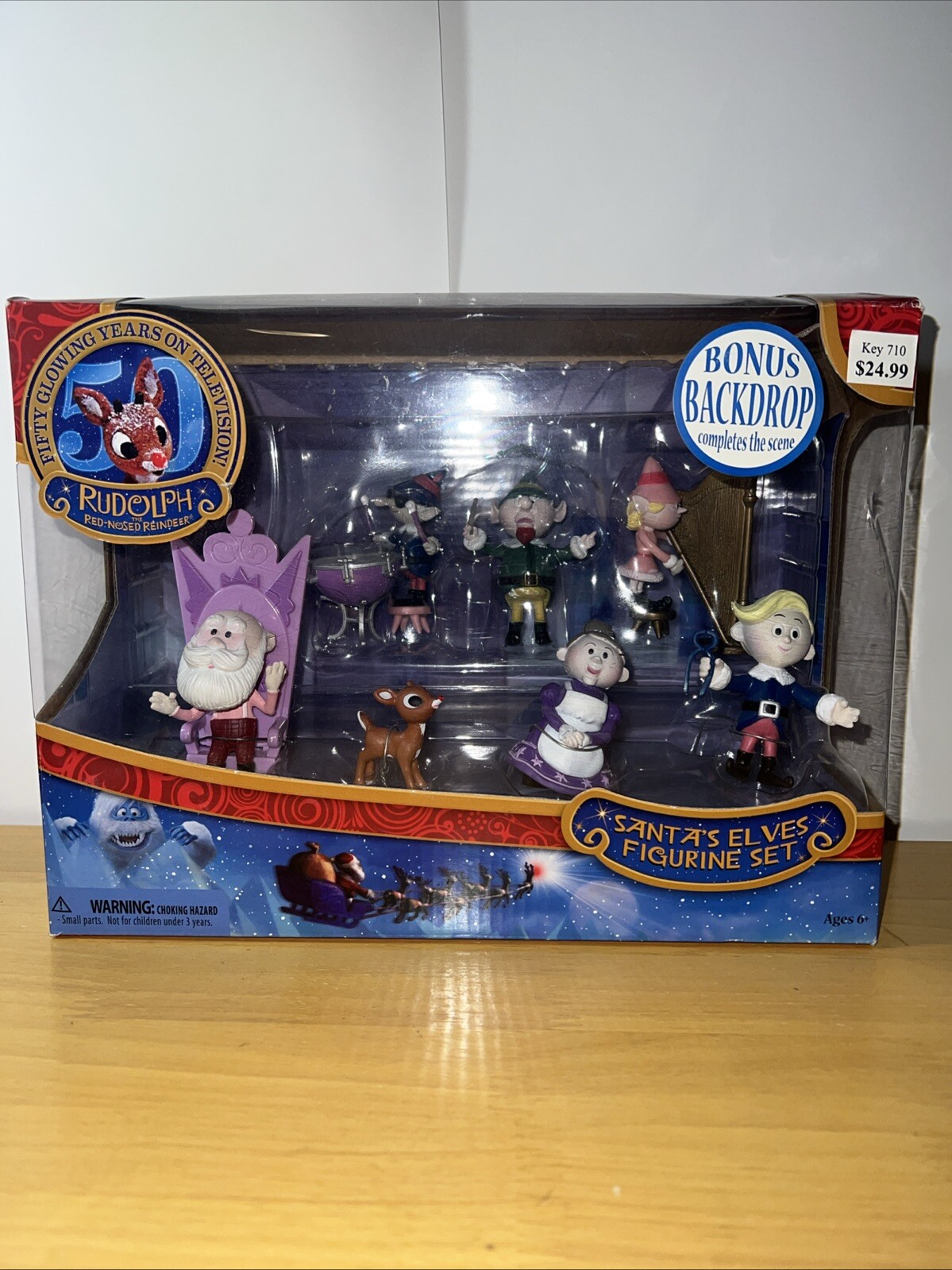 2014 Rankin Bass SANTA'S ELVES Figurine Set Rudolph the Red Nosed Reindeer