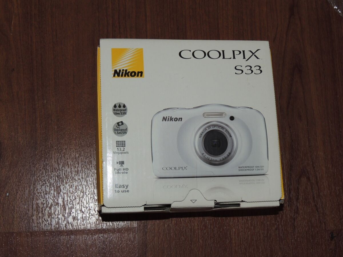 Nikon COOLPIX S33 13.2MP Digital Camera - White for sale Nikon COOLPIX S33 13.2MP Digital Camera - White for sale