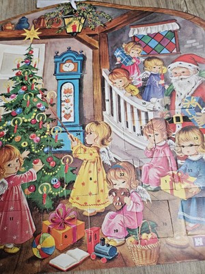 Vintage - German Advent Calendar - Mauxion - Christmas Tree and Santa -  Used | eBay